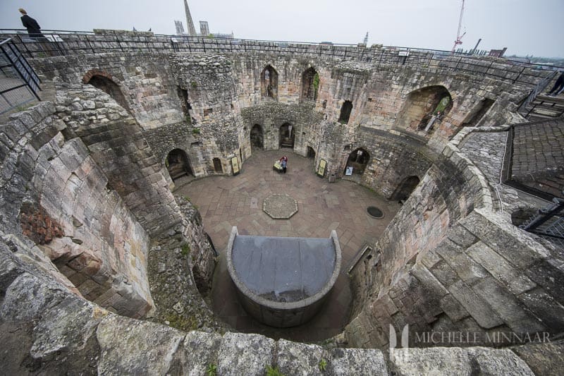 Arial view of the roman castle