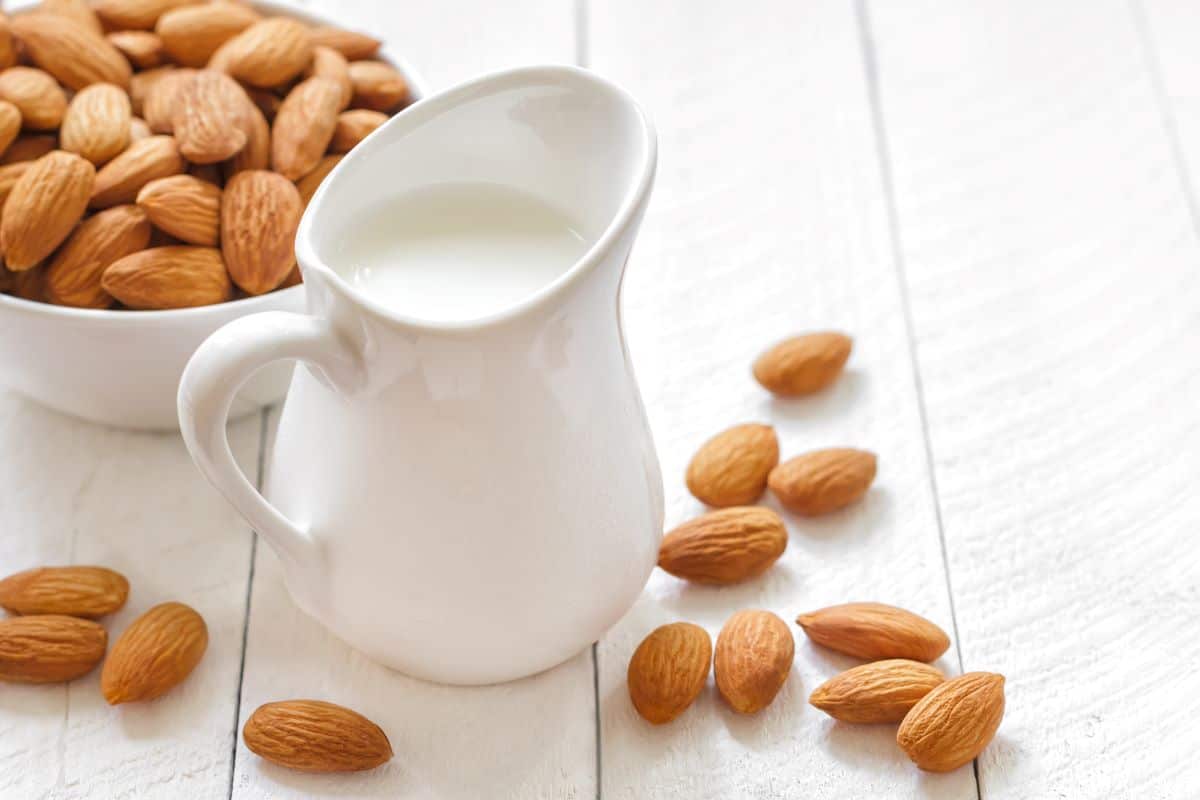 almond milk.