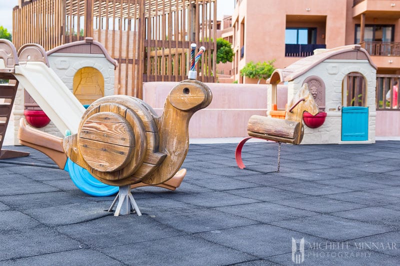 Wooden snail rocking chair