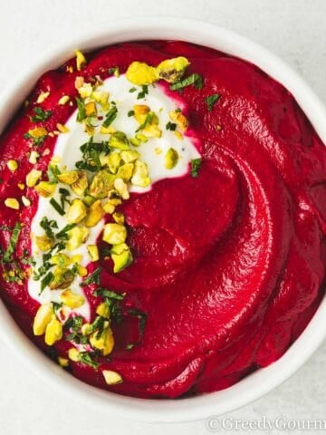 Roasted Beetroot dip could be good for christmas appetizers.