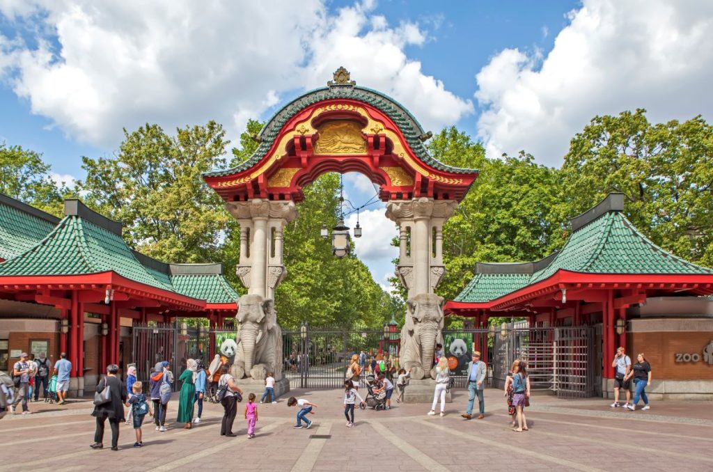 The front gate of Berlin Zoo.