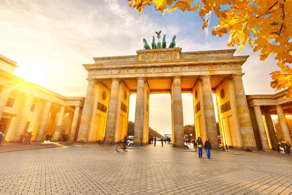 View of the Brandenburg Gate.