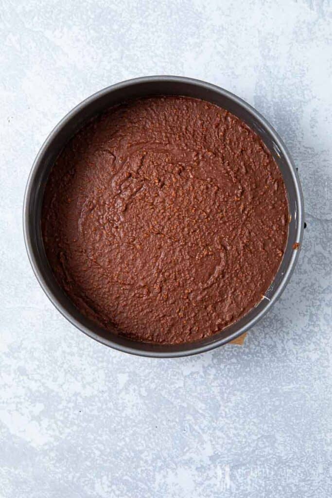 Chocolate biscuits in a pan