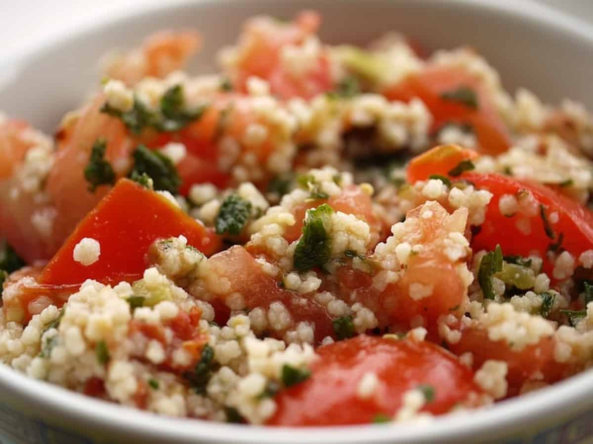 bowl of couscous.