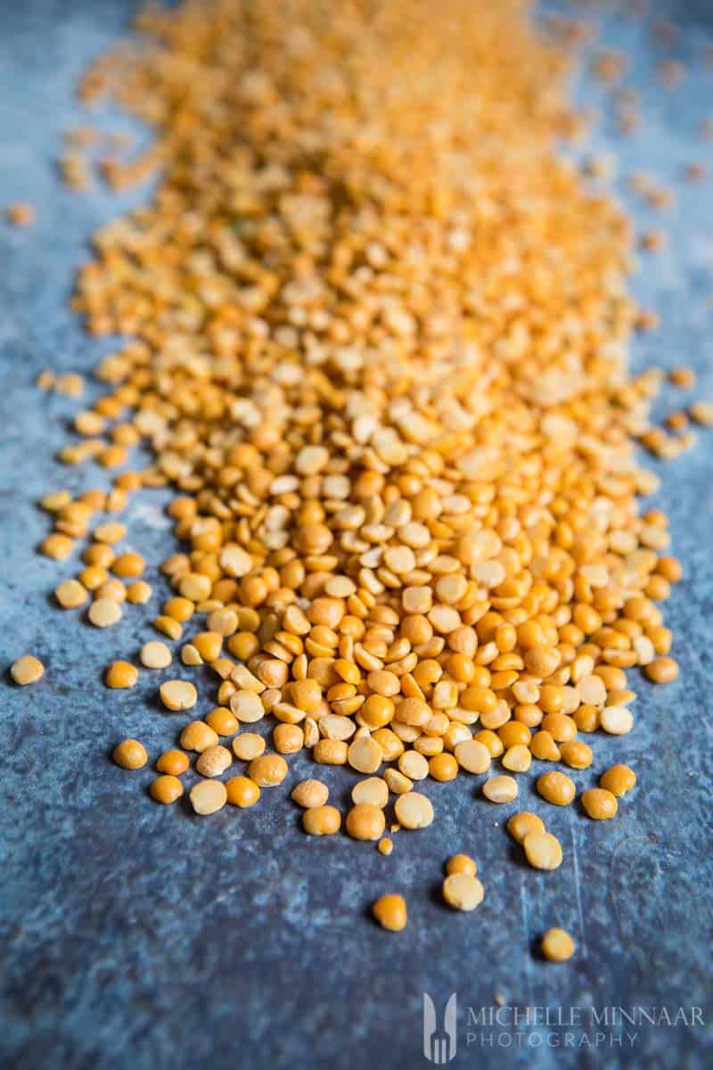 A close up of Yellow Split Peas