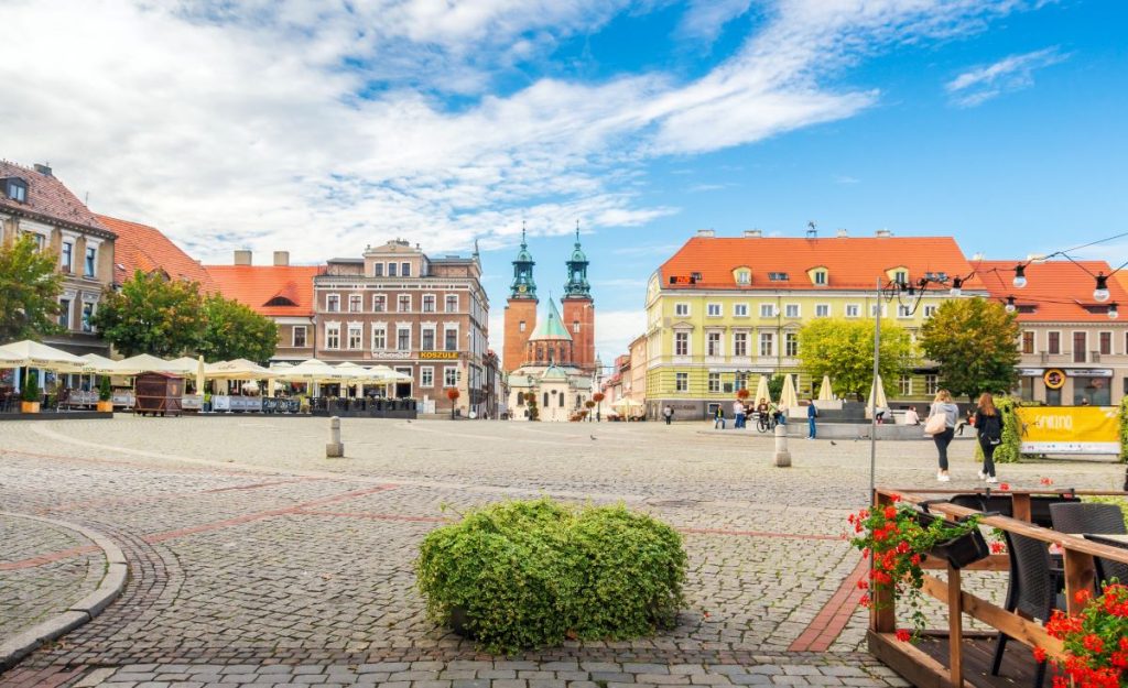 An open square in Gniezno.