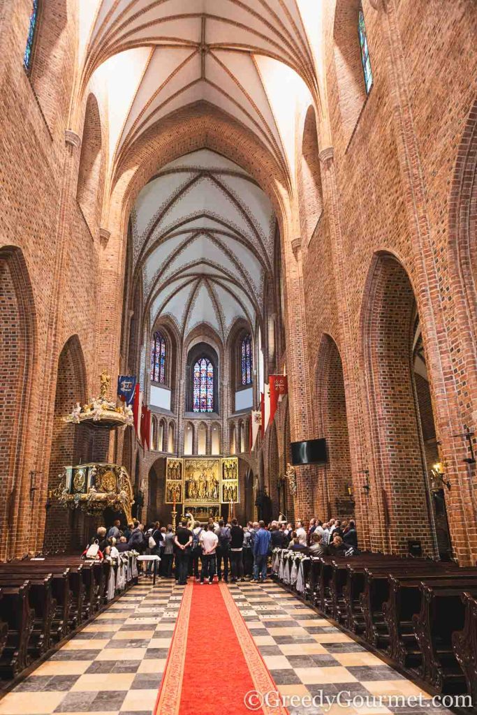 Inside Poznan Cathedral.