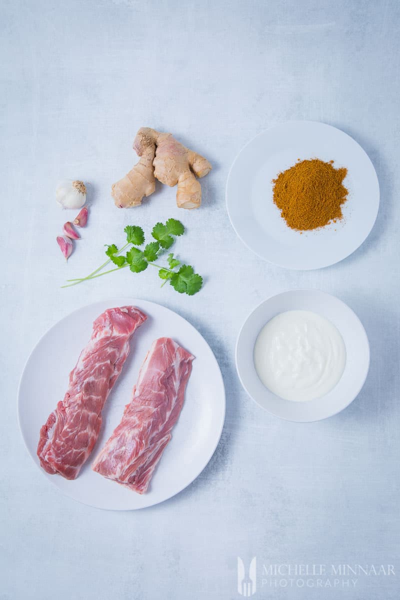 Ingredients for Lamb Tikka - Spices Yogurt Lamb Neck Fillets