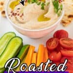 Bowl of creamy roasted eggplant dip