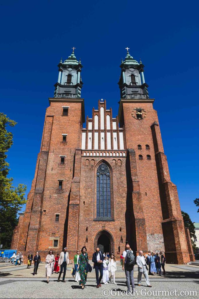 Outside poznan cathedral.