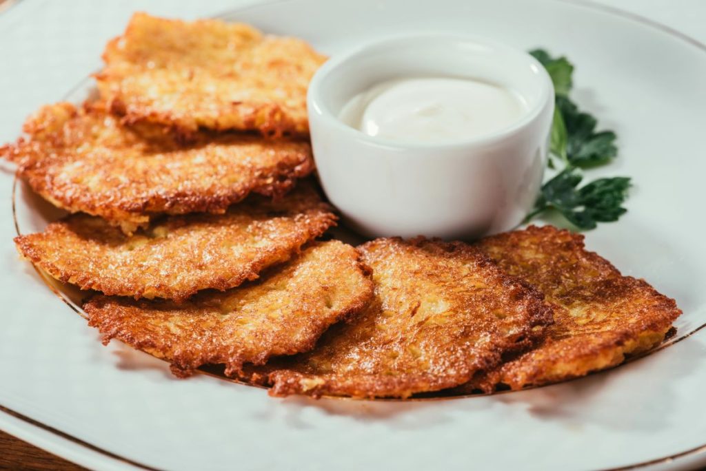 Potato Pancakes on a plate.