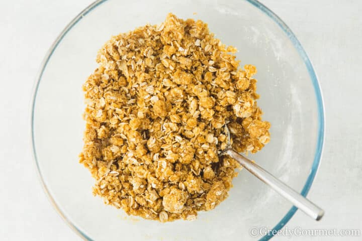 prepared crumble.