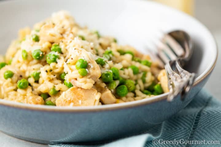 Close up of chicken and rice recipe