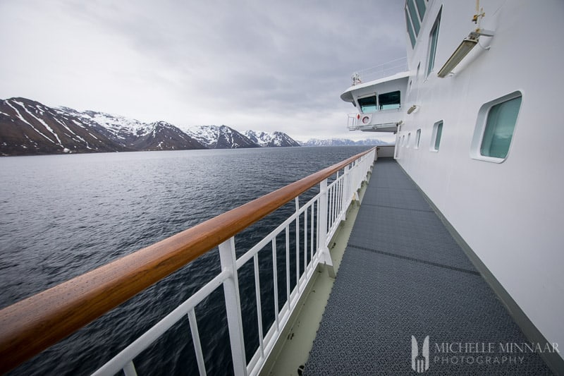 the balcony of hurtigruten